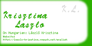 krisztina laszlo business card